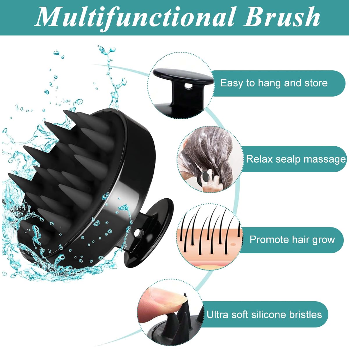 ZIBUYU Hair Comb Set for Daily Hair Care with 12pcs Tools and 200ml Spray Bottle | Barber Kit