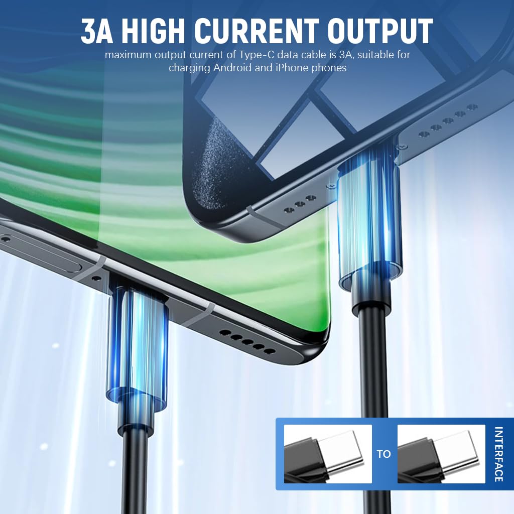 ZORBES USB Type C Fast Charging Cable Set with 60W Power and MagSafe Wireless Charger | Travel Kit