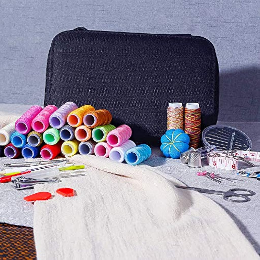 ELEPHANTBOAT® 366PCS Sewing Kit, Portable Sewing kit Box Sewing Supplies Accessories with 24Pcs Thread Spools, Scissors, Thread Needles,Tape Measure for DIY, Adults,Beginners,Emergency,Travel,Home