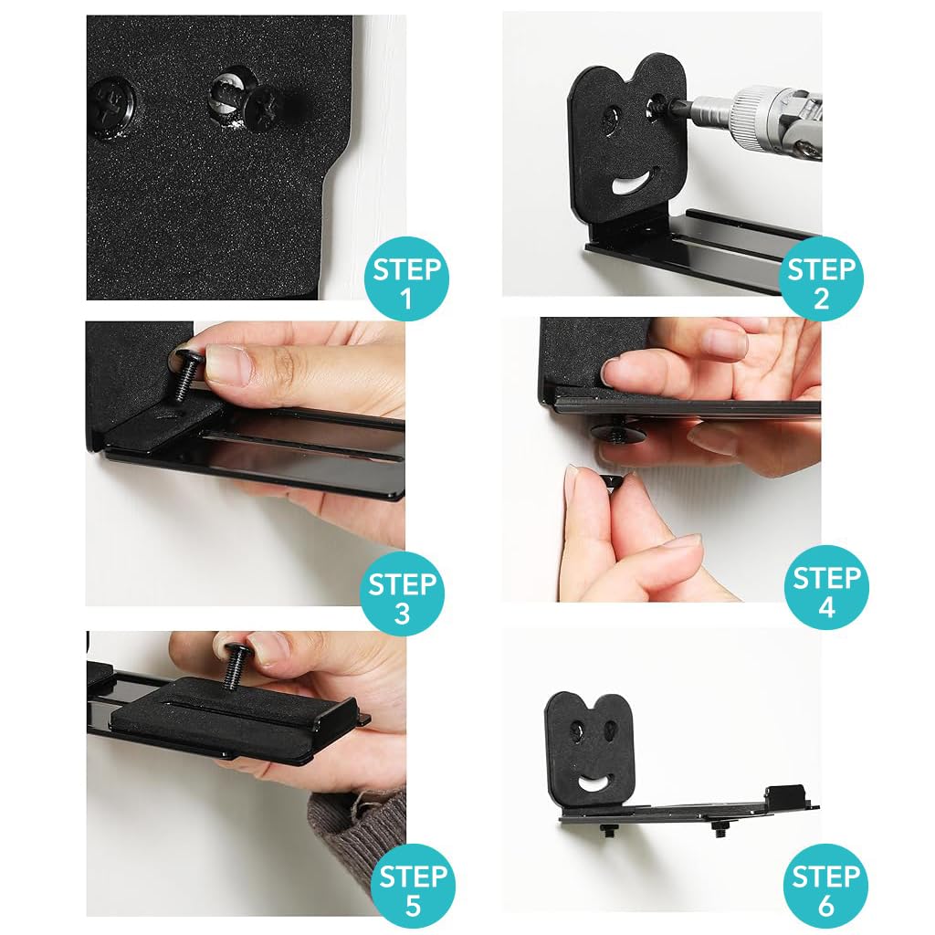 ZORBES Adjustable Soundbar Mount for Wall Setup with 3.1–5.1 in Width Brackets | Metal Construction