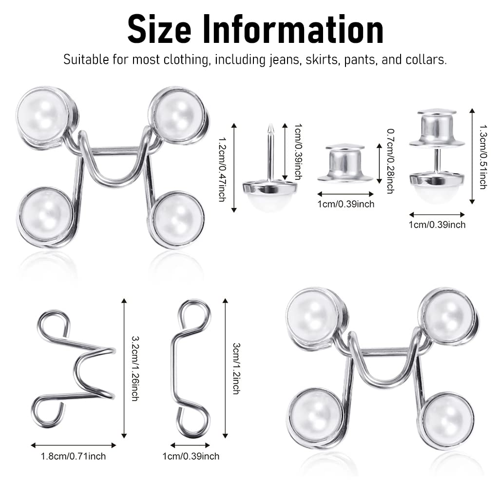 SANNIDHI Adjustable Waist Buckle for Loose Jeans and Skirts featuring 4 Sets Instant Pins