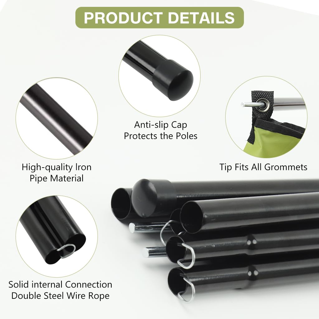 Proberos Car Side Awning for Camping with 118x78 in Coverage and 210D Oxford Cloth | Military Green UPF 50+ Sun Shelter