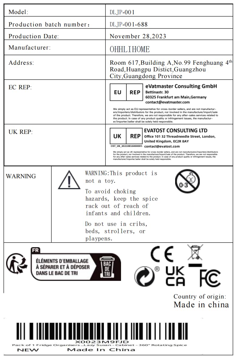 11.8 Inch Lazy Susan Turntable Organizer for Kitchen Storage with 360° Rotation and Non Skid Base | Shatter Resistant Plastic