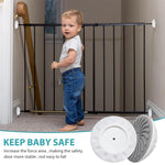 SNOWIE SOFT® 4 Pack Baby Gate Extender Extension, Baby and Pet Safety Stair Gate Threaded Spindle Rods Replacement Parts Bundle with Wall Protector for Pressure Mounted Baby Gate