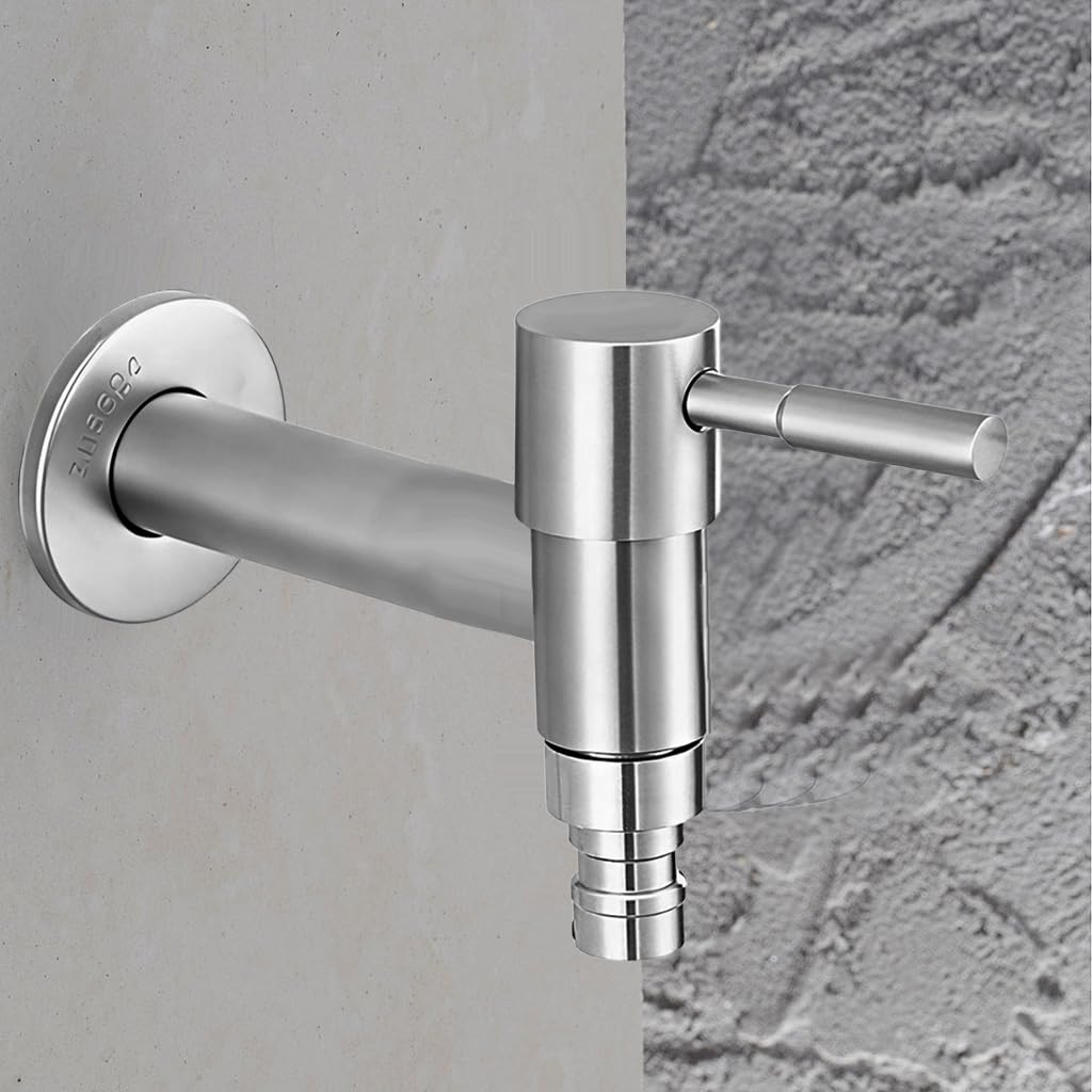 HASTHIP Washing Machine Tap for Bathroom and Laundry Sink with Stable Flange | 4.5 in Stainless Steel Fixture