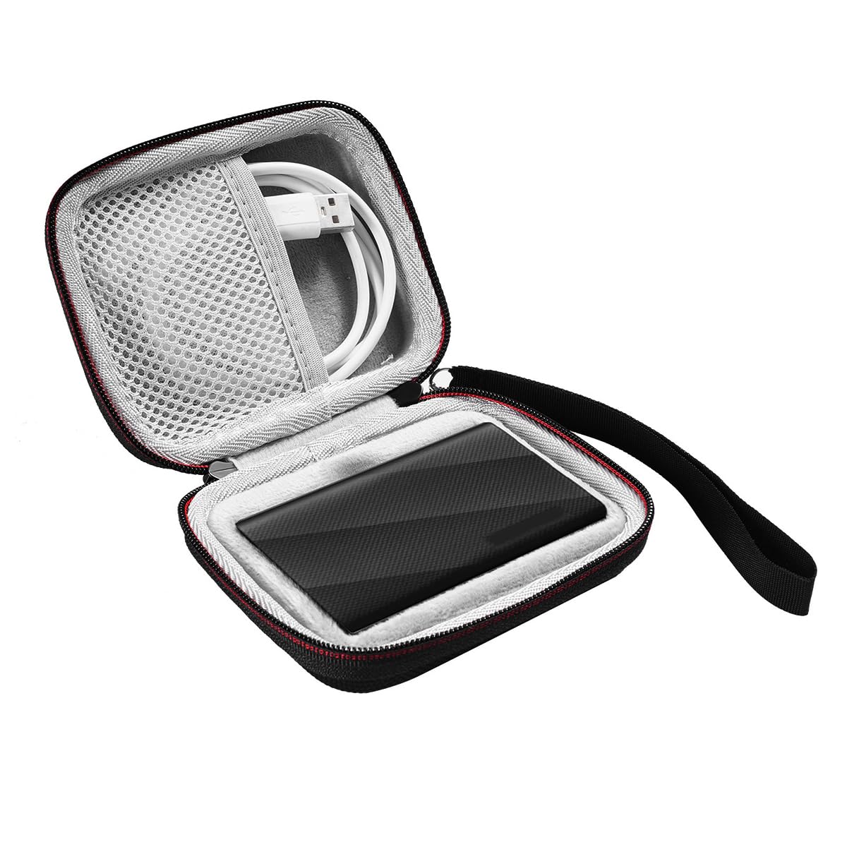 Zeitel Hard Carrying Case for Samsung T9 Portable SSD with EVA Lining and Handstrap | 3PCS Black