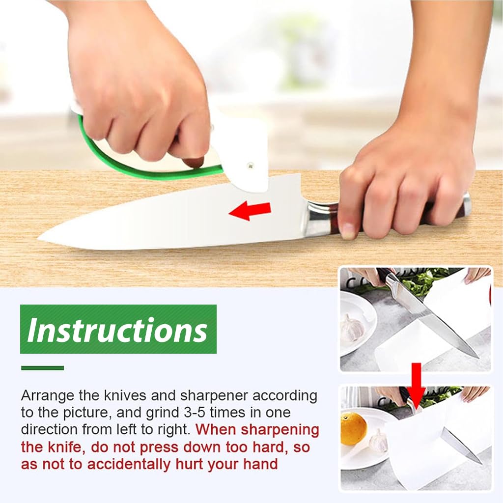 HASTHIP Gardening Sharpener for Pruning Shears and Scissors with Tungsten Carbide Blades | Portable Ergonomic Tool for Easy Sharpening