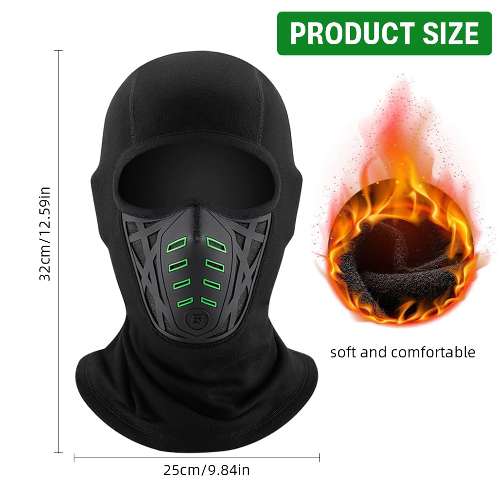 STHIRA Winter Riding Hat Balaclava for Ski and Motorcycle with Ventilated Face Mask | Soft Thermal Plush Lined Unisex Helmet Liner