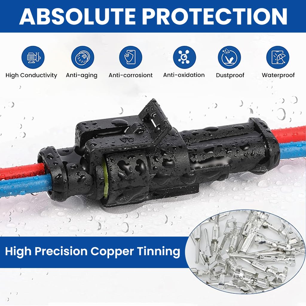 STHIRA Automotive Wire Connectors for Cars and Boats with Snap-On Mechanism | 711 Pcs 43 Sets