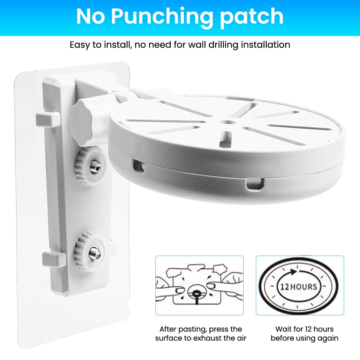 ZORBES Baby Monitor Wall Mount Brackets with 145° Adjustable Angle and Invisible Cord Management | No Drill Installation Kit