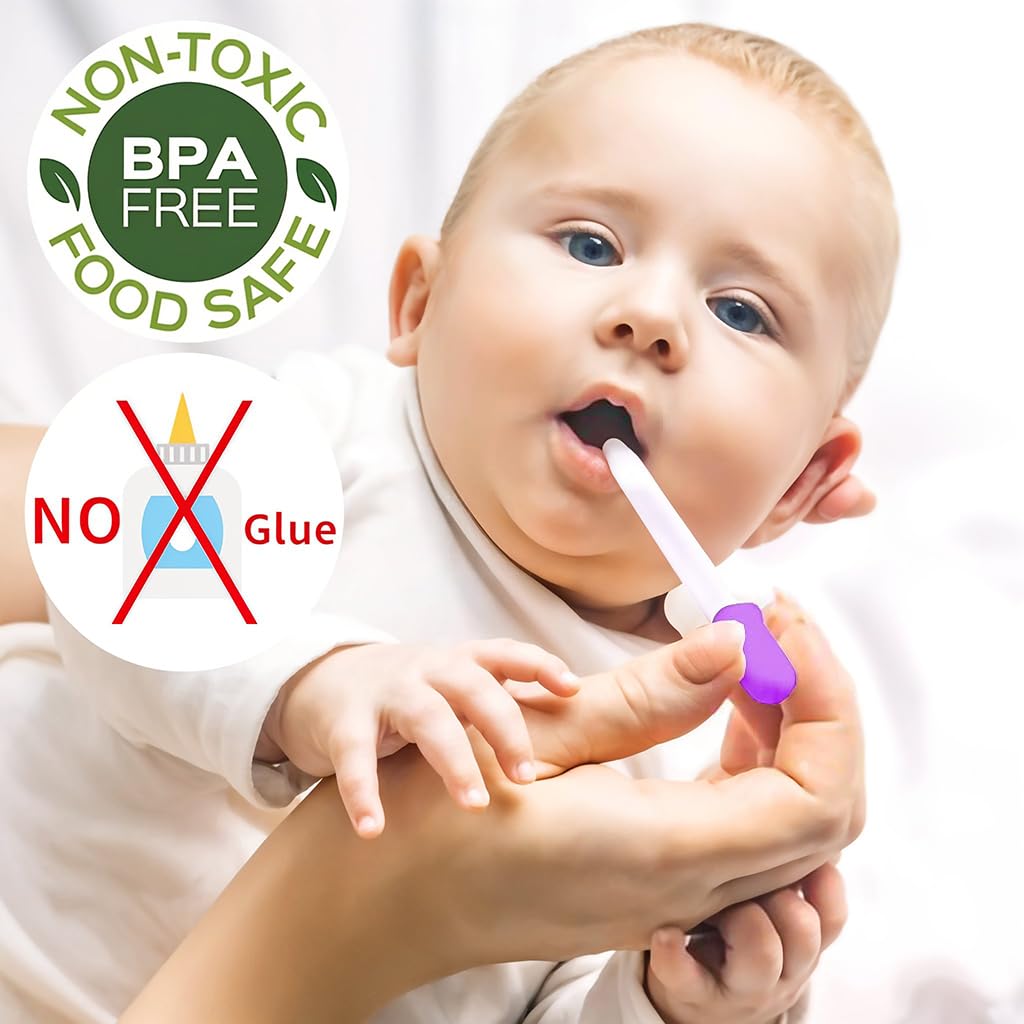 HANNEA Baby Medicine Droppers 10pcs 5ml for Infants with Flat Tip & Silicone Caps | Food Grade PP