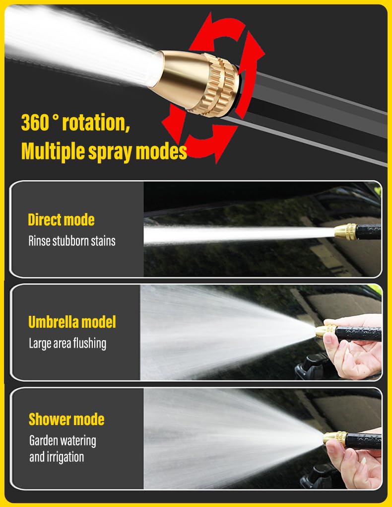 HASTHIP Garden Hose Pipe for Home and Car Washing with 15m Expandable EVA Hose & 3 Mode Sprayer Gun