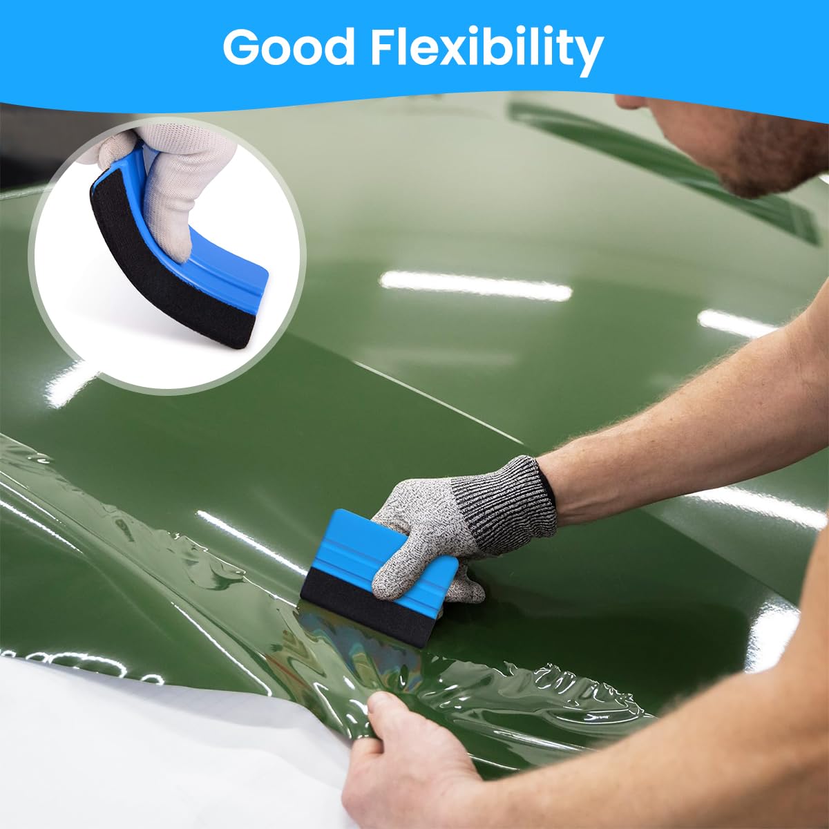 STHIRA Squeegee for Vinyl Wrap with Felt Edge 20PCS 4 Inch | Scratch Free Film Application