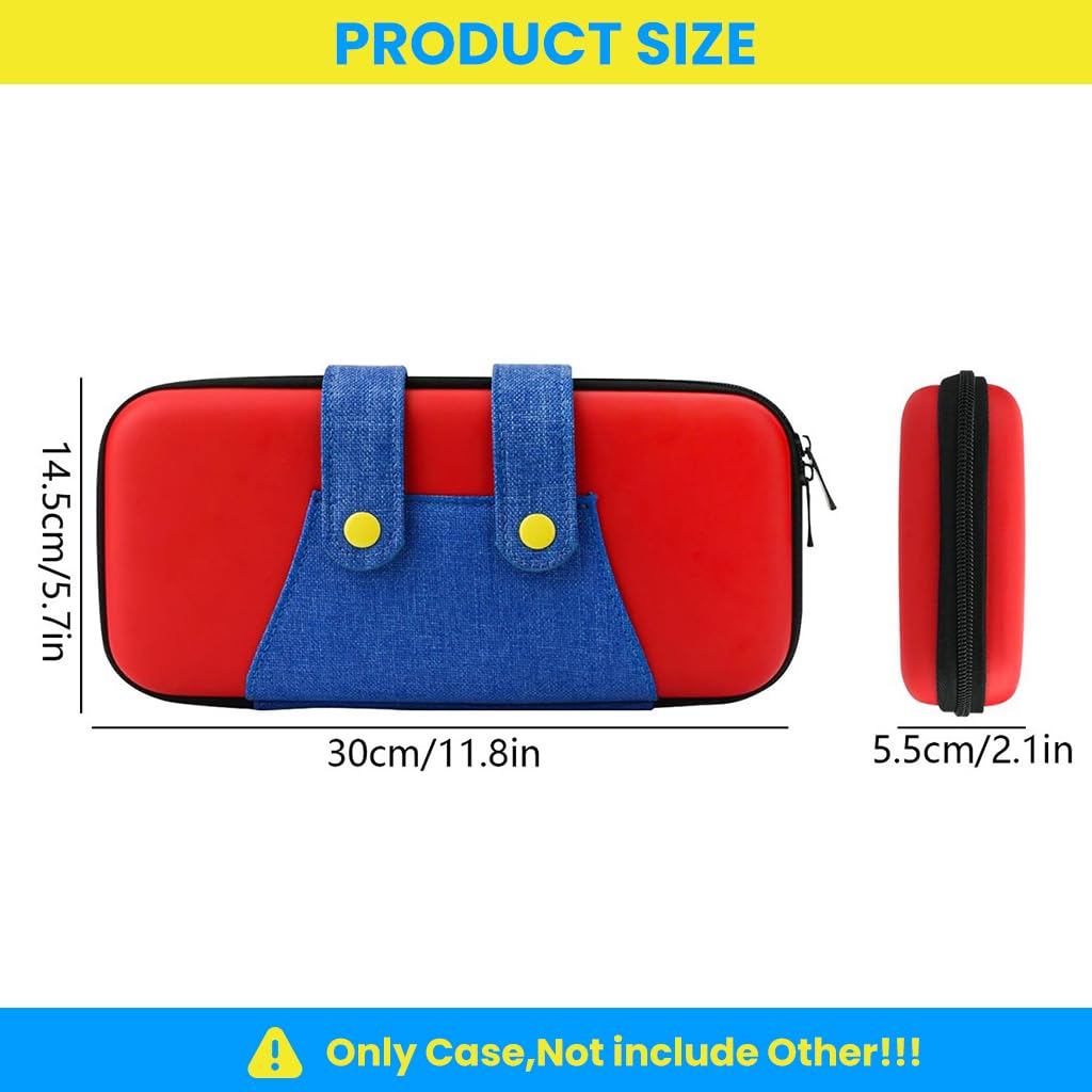 ZORBES Switch 2 Carry Bag for Travel with 10 Game Slots and Dual Zipper | EVA Hard Shell Case