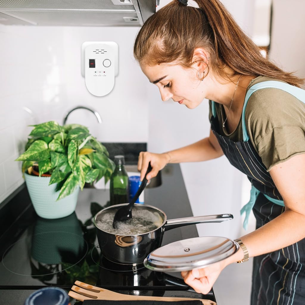 Serplex Kitchen Gas Detector for Natural Gas and Propane with 85dB Alarm | Digital Display