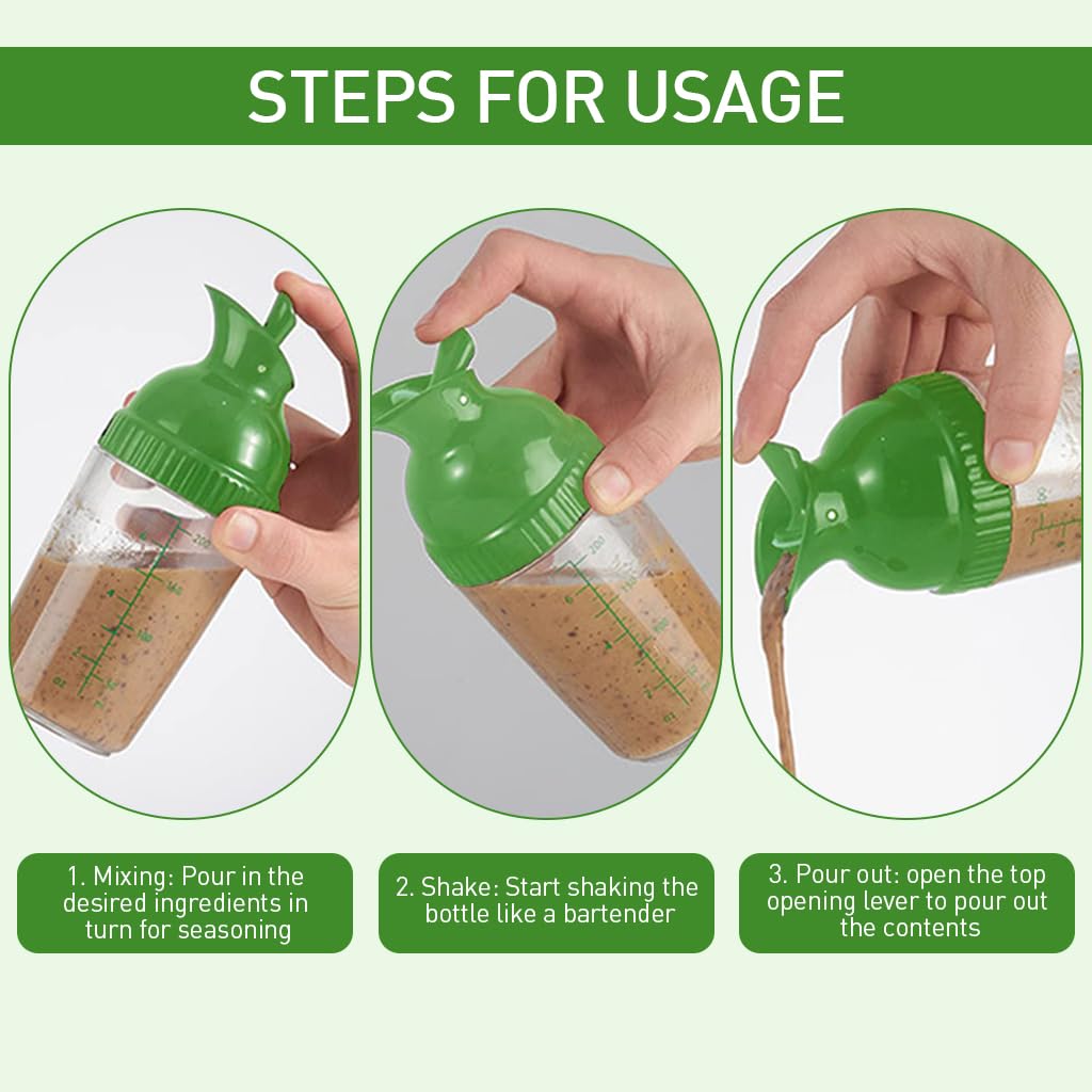 Supvox Sauce and Oil Dispenser Bottle for Cooking with Airtight Silicone Seal | 200ml Food‑Grade PP Refillable Container