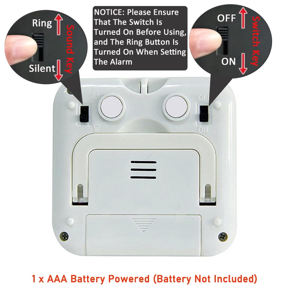 HASTHIP Digital Timer for Kitchen Study and Workout featuring 24h Countdown & Magnetic Back | Battery Powered Alarm Clock