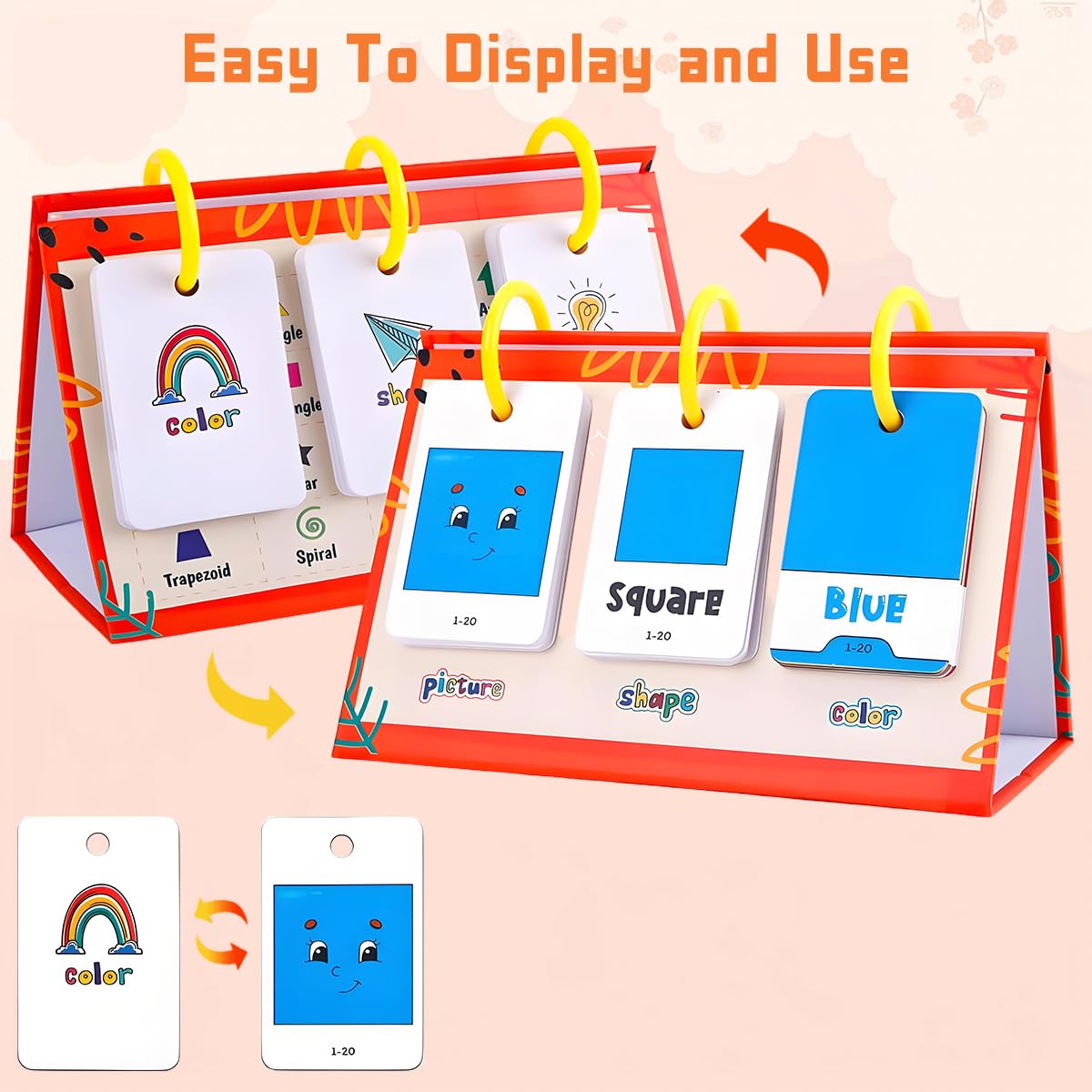 SNOWIE SOFT Early Education Flashcards for Preschool Learning with Display Stand | Engaging Illustrated Cards for Kids Aged 3–5