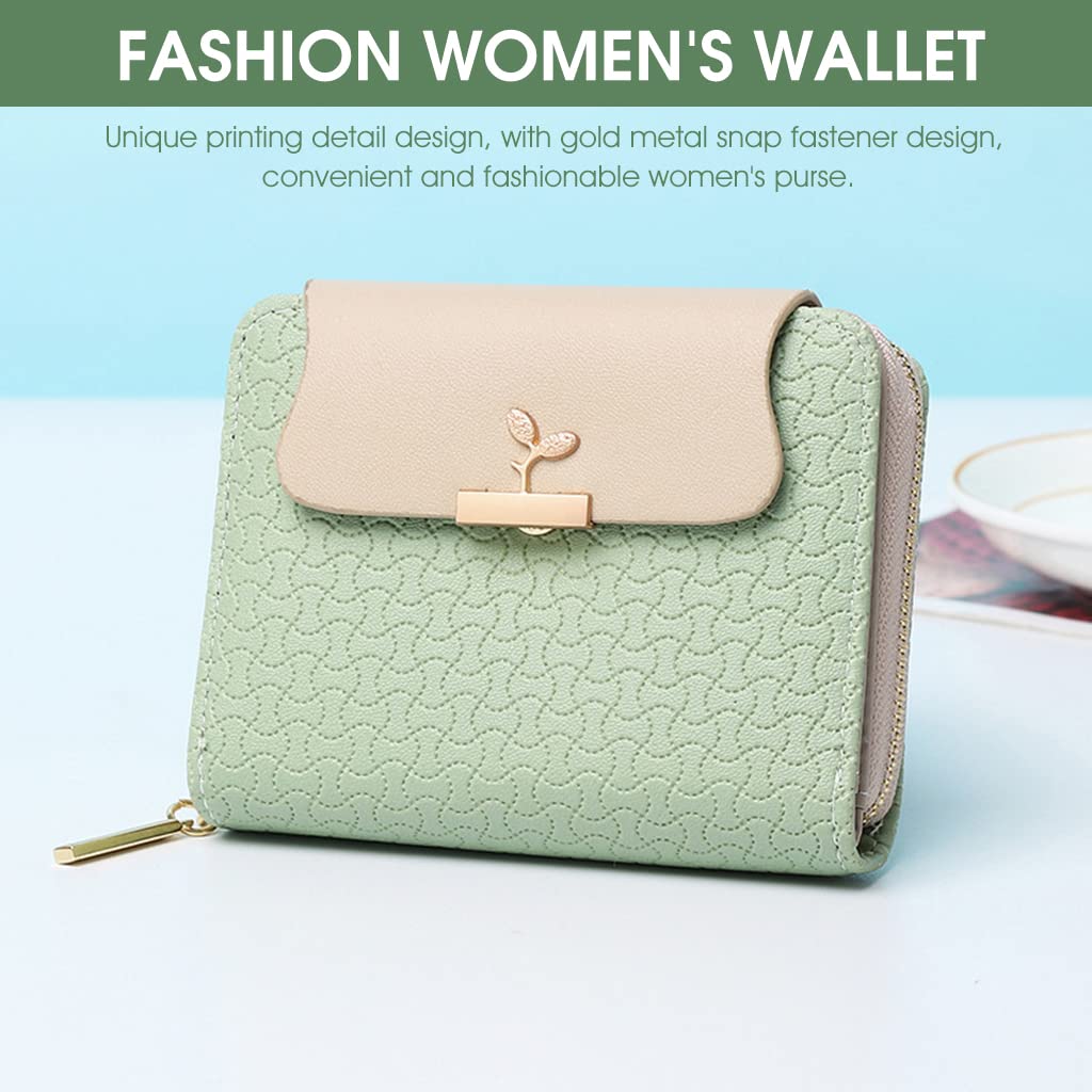 PALAY Small Wallet for Women with Zipper Bifold Card Slots and 12×9×3 cm Compact Design | PU Leather Purse for Travel and Daily Use