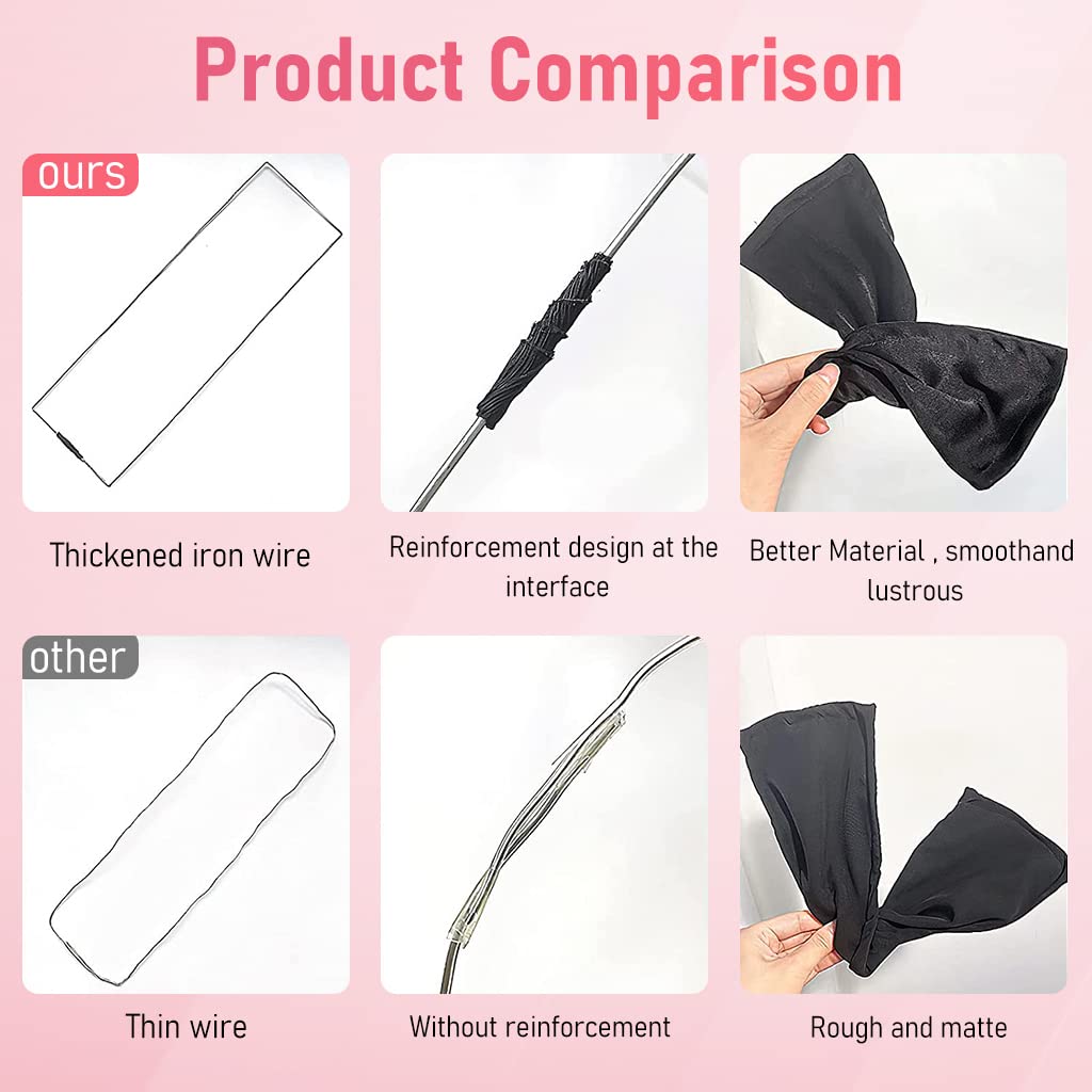PALAY Hair Bun Accessories Set for Quick Stylish Buns with Steel Wire Core | 3pcs Black Red Leopard