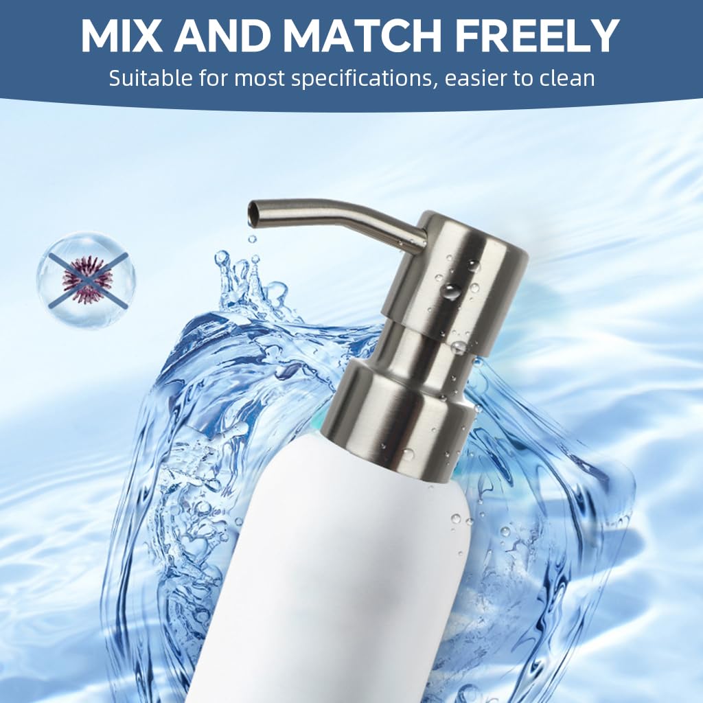 HASTHIP Soap Dispenser Pump for Bathroom & Kitchen with 304 Rustproof Design | 2 Pack Reusable