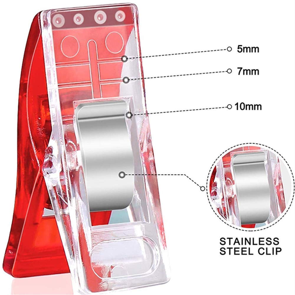 ZIBUYU Sewing Clips for Cloth and Paper featuring Colorful Multicolor Set of 50 Pcs | Ideal for Home and Office Use