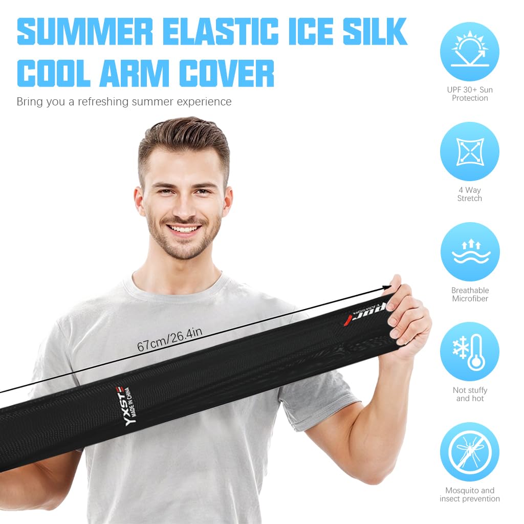 PALAY Hand Gloves for Sun Protection with Non Slip Palm and Touch Screen Design | Ice Silk UV Arm Sleeves