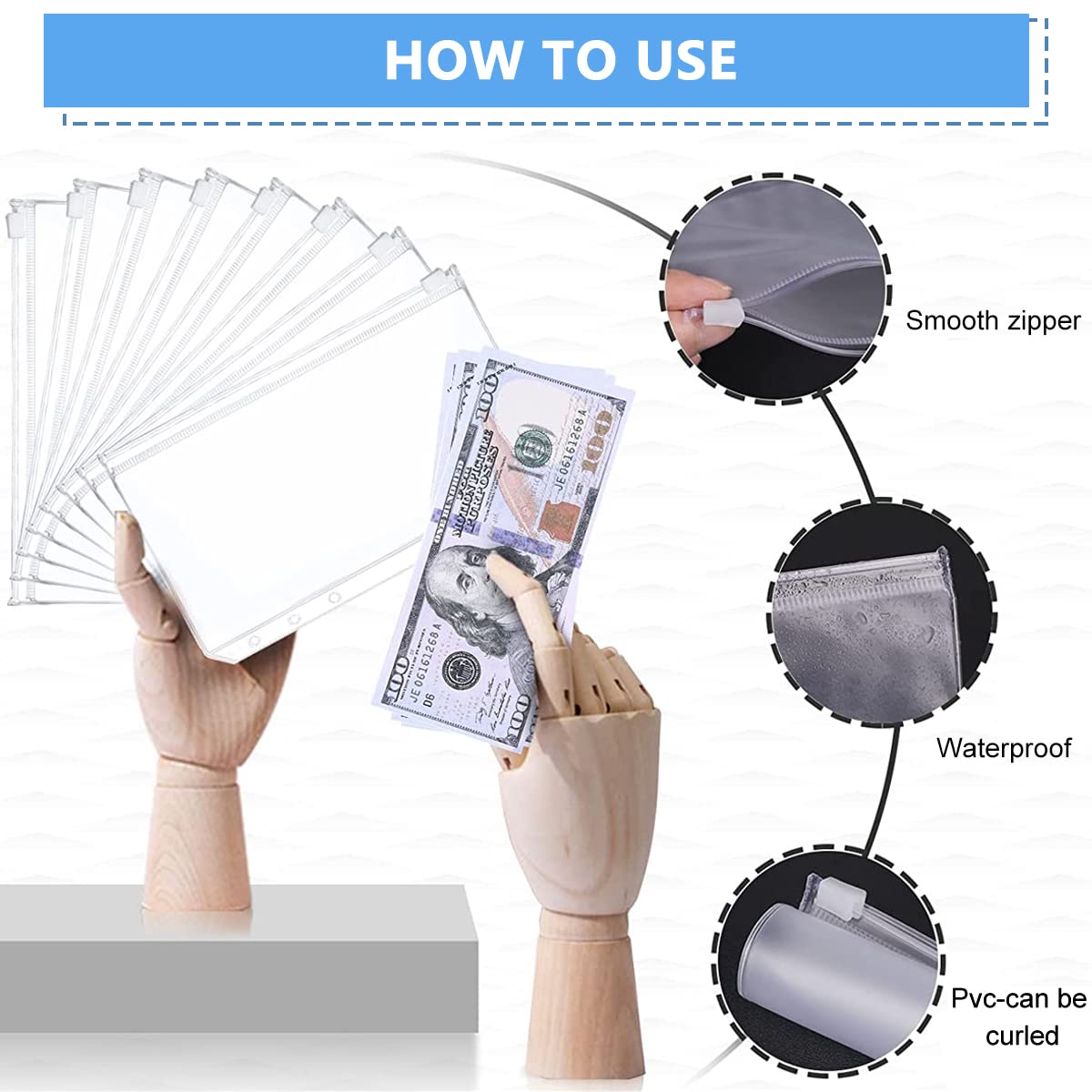 ELEPHANTBOAT Leather A6 Binder Notebook Set for Budget Planning with 6 Ring Design | Includes Calculator and 12 Cash Envelopes