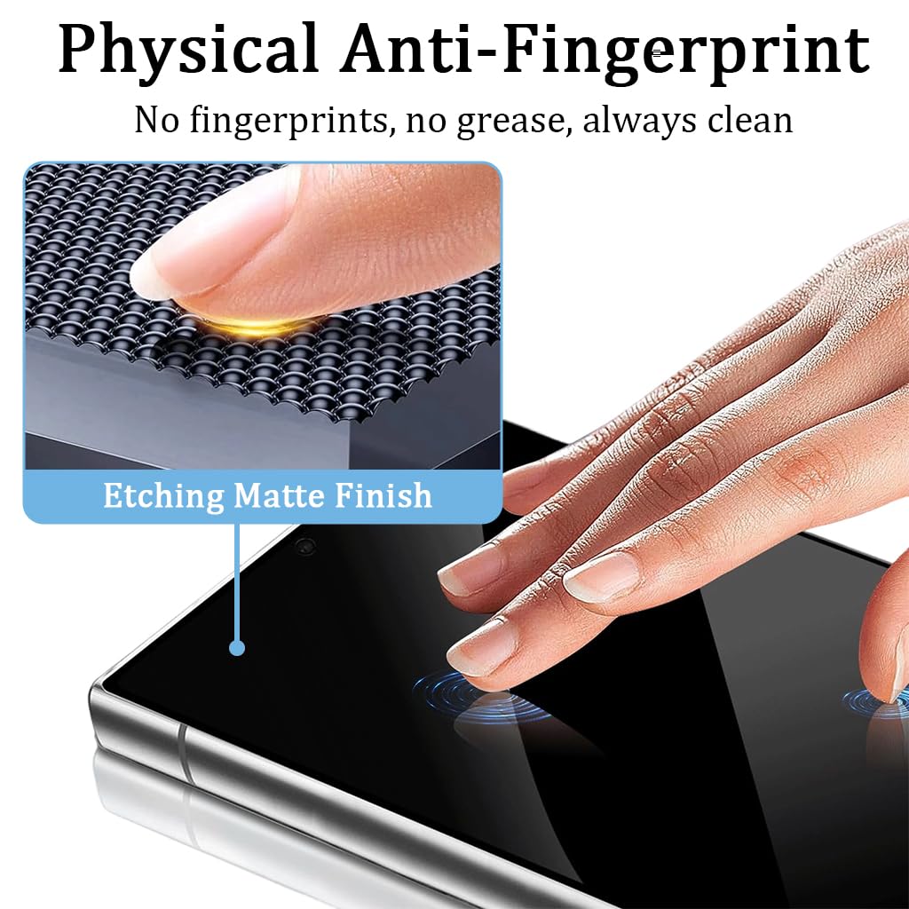 ZORBES Screen Protector for Galaxy S24 Ultra with 9H Tempered Glass & Anti-Glare HD Clarity | Pack of 6