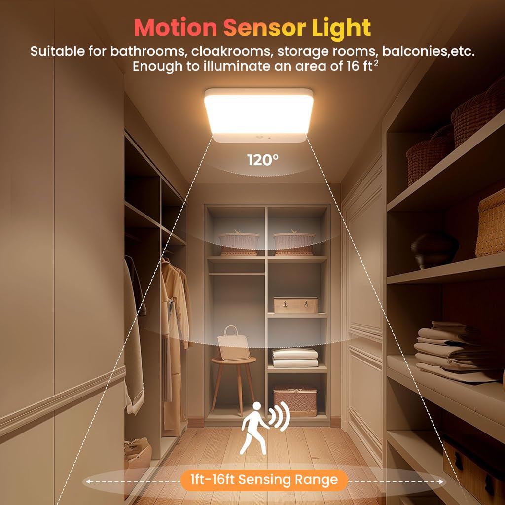 ELEPHANTBOAT Magnetic Wall Lamp for Bedroom and Hallway with 4000mAh Battery | Smart Motion Sensor USB Rechargeable Light