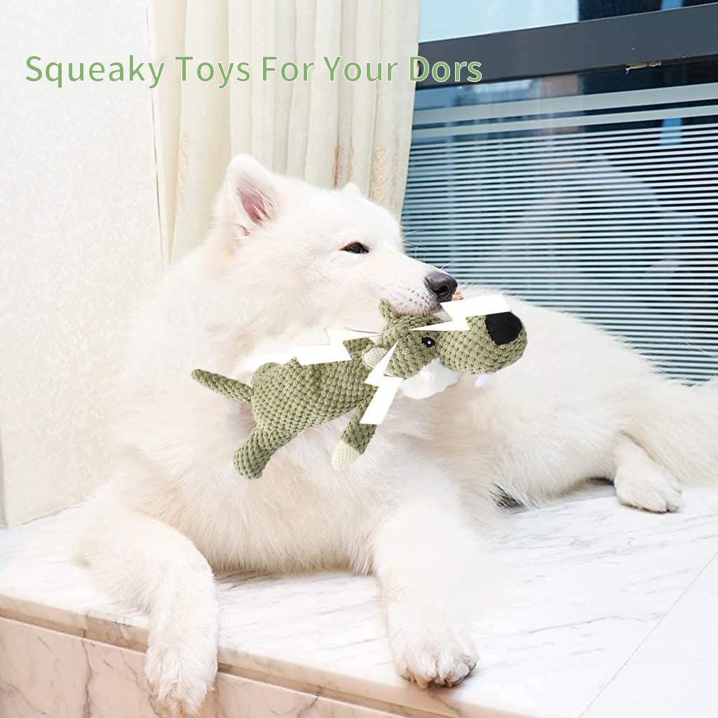 Qpets Dog Toys for Small and Medium Dogs with Reinforced Seams and 15 in Plush Wolf | Interactive Chew Toy for Teeth Cleaning