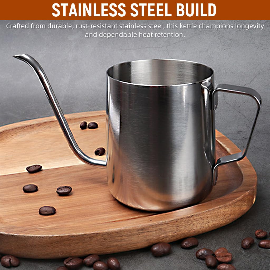 Supvox Pour Over Coffee Kettle for Hand Drip Brewing with 0.45cm Spout and 350ml Pot | Stainless Steel