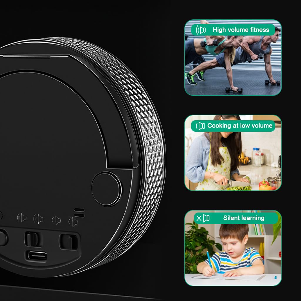 Supvox Magnetic Digital Clock for Table with 199 Minute Timer featuring Rotating Dial and USB Recharge