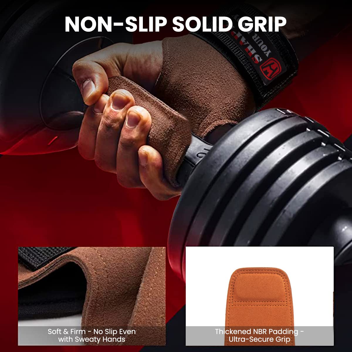 Optifit Wrist Straps for Weight Lifting and Deadlifts featuring Anti Slip Microfiber Palm | Adjustable Padded Support for Stronger Grip