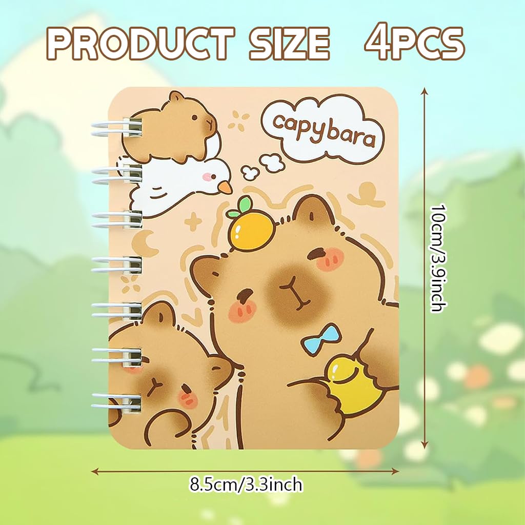 OFIFO Pocket Notebook Set for School Office and Travel with 5.62 x 4.13 in Spiral Design | 4 Pack