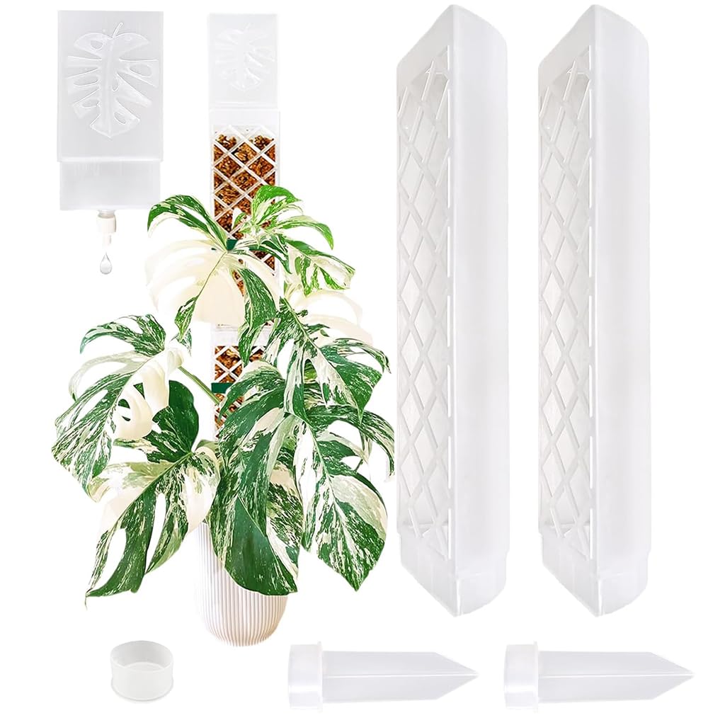 HASTHIP Self Watering Moss Pole Kit for Monstera and Pothos featuring 47.5 cm Stackable Design | Includes Adjustable Drip Irrigator