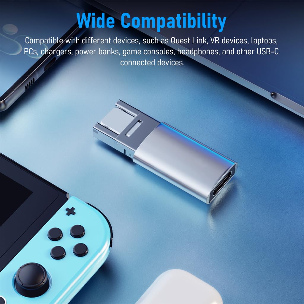 Zeitel® Multi OTG Adapter, 3 in 1 USB C Female to Light-ning, USB A, Micro USB Male Adapter, 30W Fast Charging Type C to Light-ning Connector Type C Multi Converter for iPhone Android Phone PC Laptop