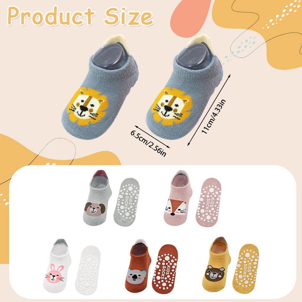 Zibuyu Baby Socks with Anti Skid Soles for Newborn to 3 Years featuring Soft Cotton & Cute Animal Patterns