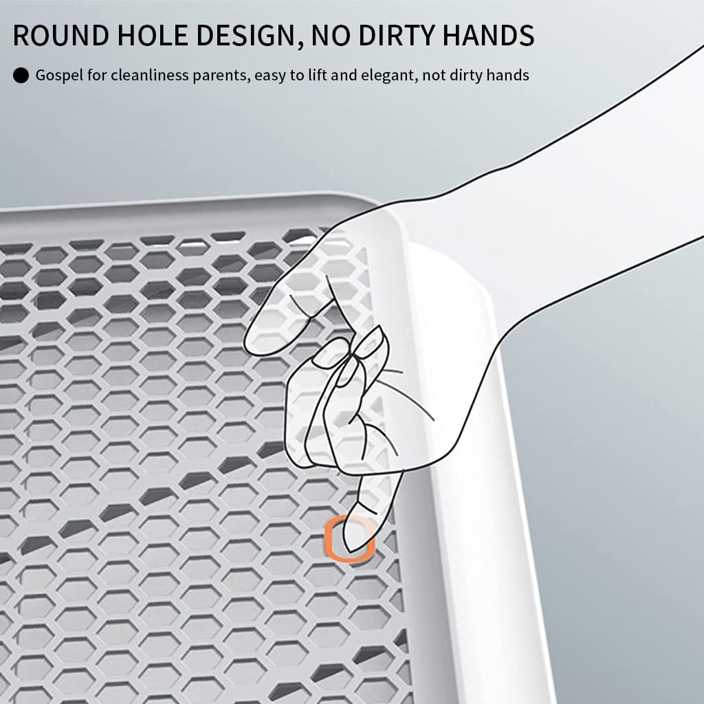 Qpets Indoor Dog Potty Training Tray 65x50cm with Removable Mesh for Small Dogs | 3 PCS