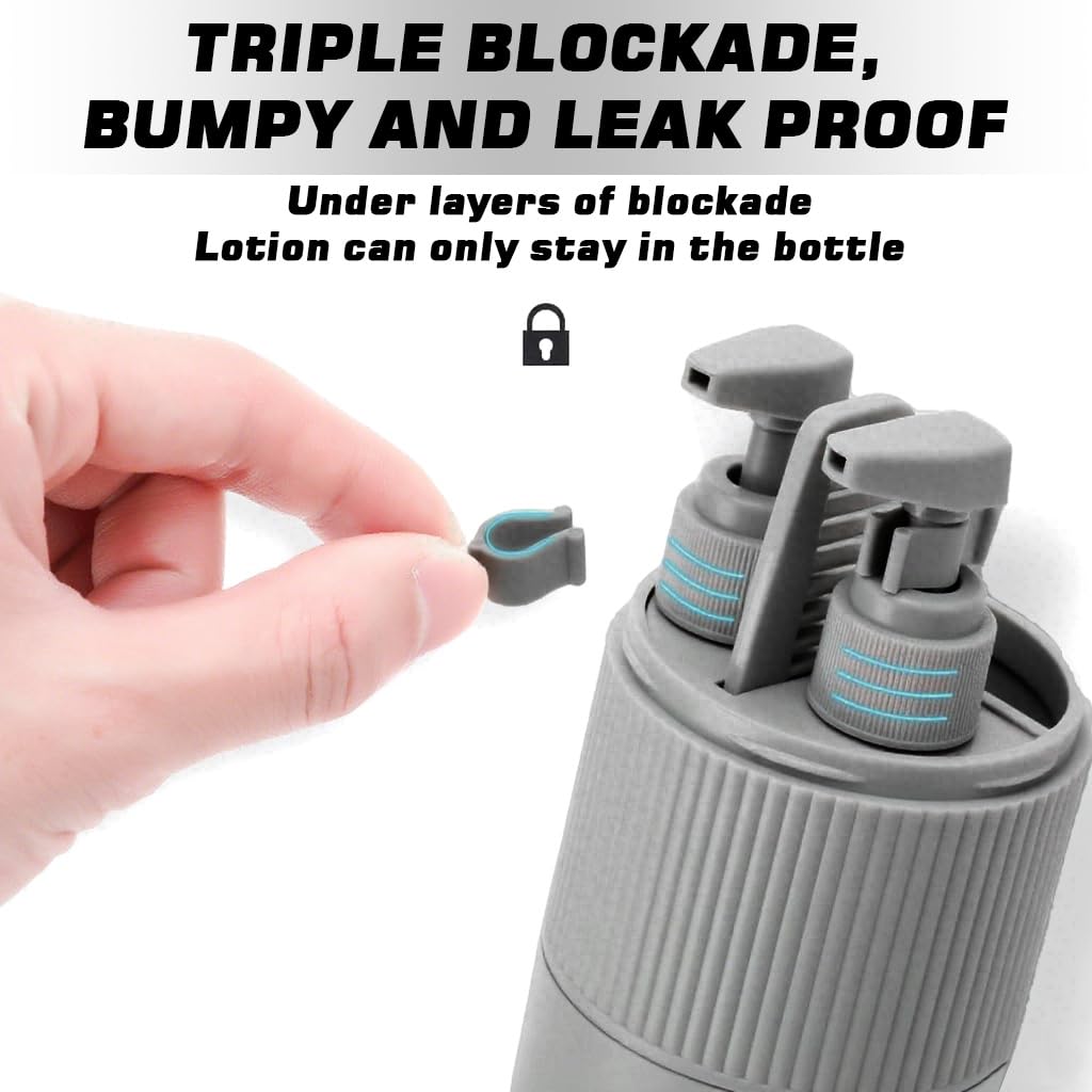 HASTHIP Travel Mouthwash Cup Kit with Dual 45ml Bottles and Convertible Wash Cup Lid | ABS and PP Toiletry Organizer