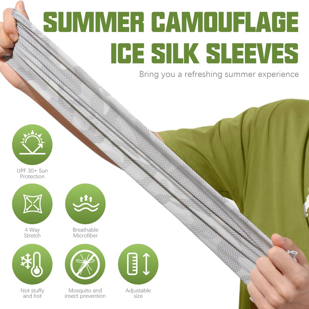 PALAY Arm Sleeves for Outdoor Sports with UPF 50+ UV Protection and Ice Silk Comfort | Thumb Hole Design for Men and Women