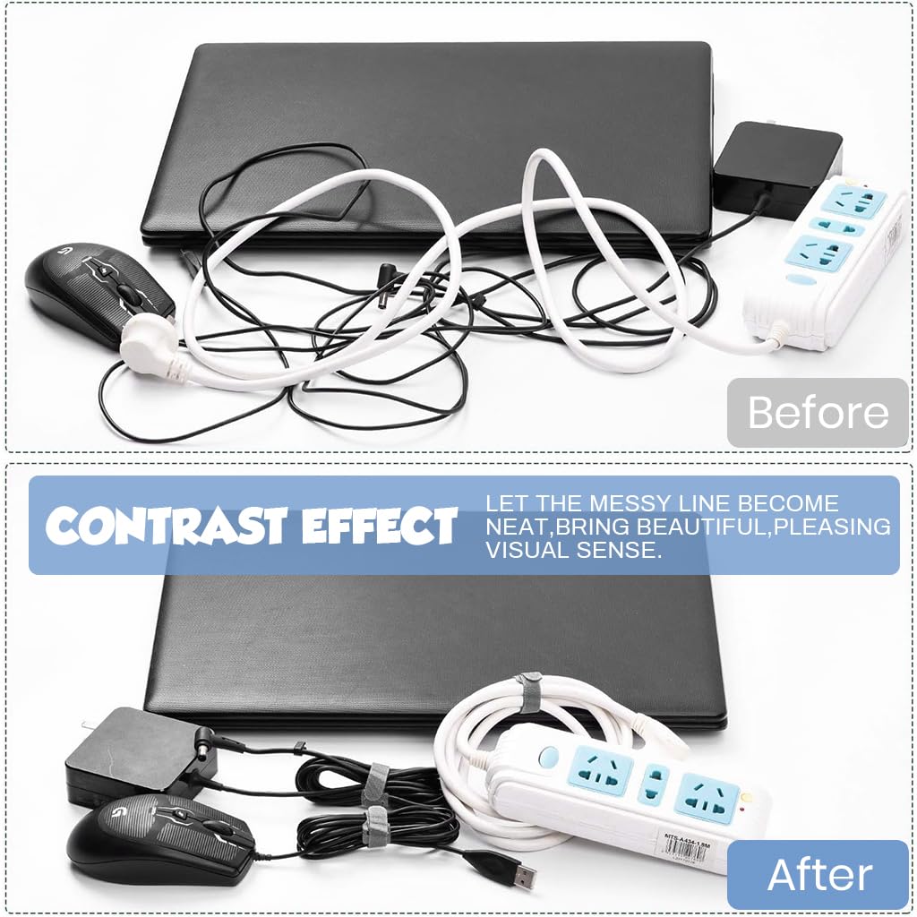 ZIBUYU Travel Cable Organizer Strap for Chargers with 7 cm Compact Size and Snap Closure | Padded Cotton Check Fabric Cord Holder