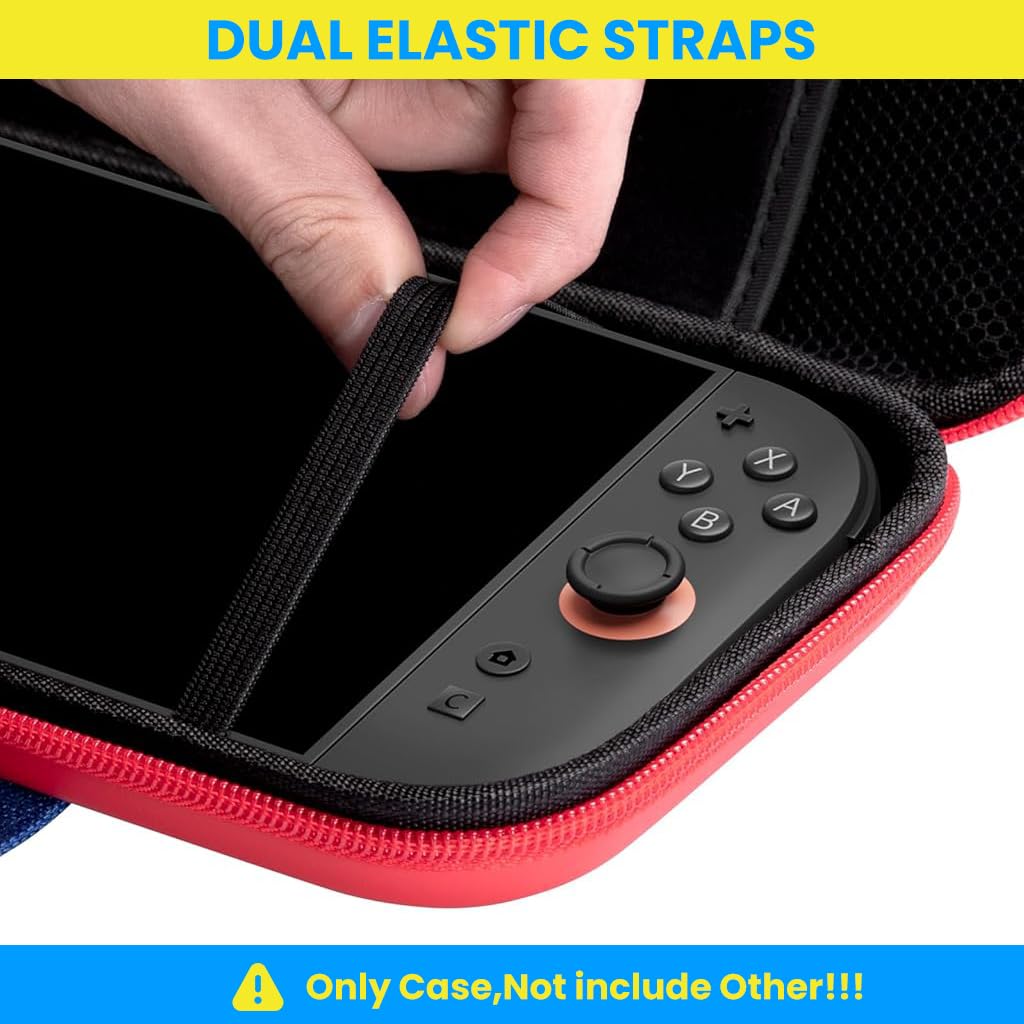 ZORBES Switch 2 Carry Bag for Travel with 10 Game Slots and Dual Zipper | EVA Hard Shell Case