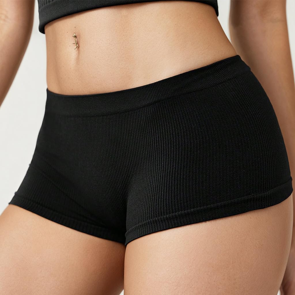 SANNIDHI Women’s Boyshorts Panties 3 Pack with Seamless Design & Stretch Cotton Crotch