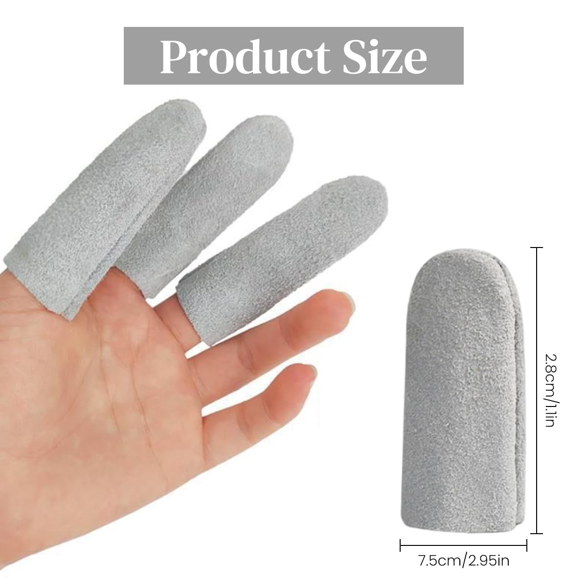 Supvox Finger Cots for Crafting and Carving with Thickened Flocking Fabric | 10Pcs One Size