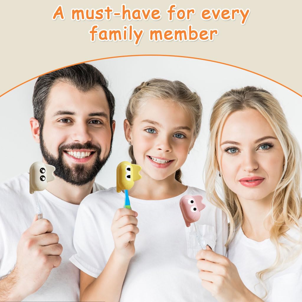 HASTHIP Toothbrush Cover Case for Travel and Home with Dustproof Secure Fit | 3 pcs Multicolor Plastic Protector