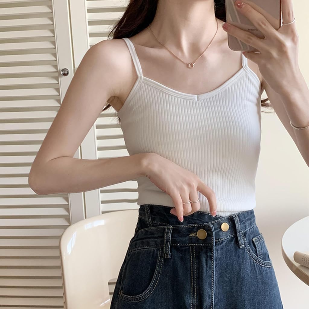 Zibuyu Thermal Top for Women featuring V Neck Fleece Lined Cotton Base Layer | White