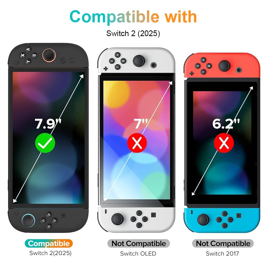 ZORBES Screen Protector for Nintendo Switch 2 2025 with Alignment Frame and 2 Pack 7.9 in HD Clear Glass