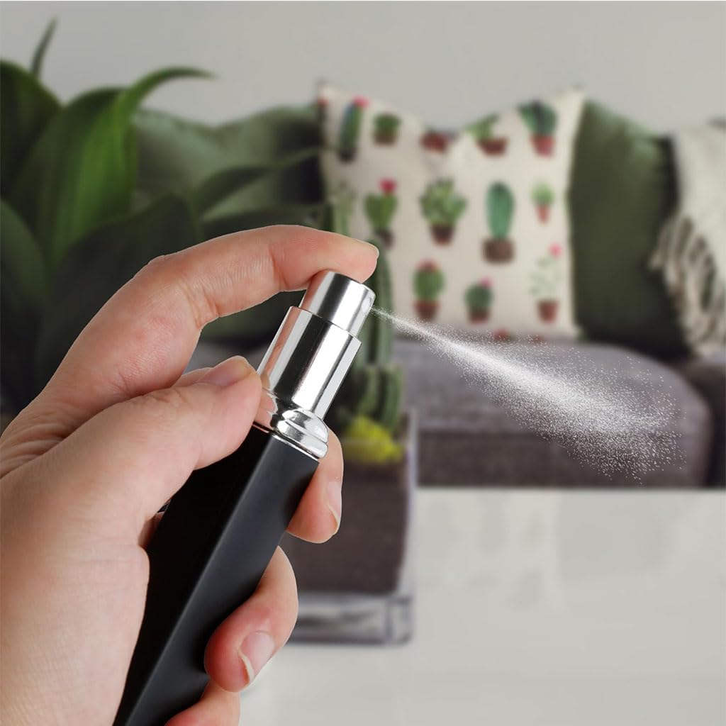 Zibuyu Travel Perfume Atomizer 12ml for Purse with Refillable Glass Spray and Metal Housing