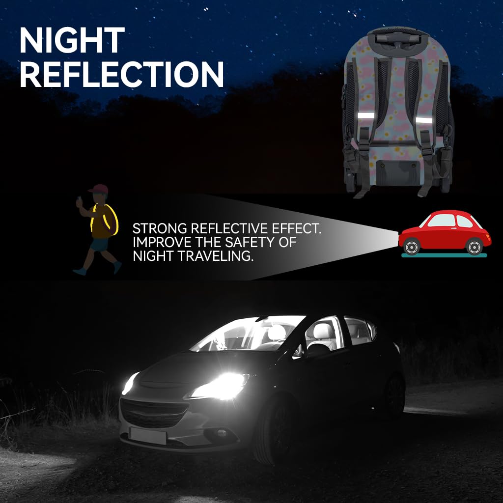 PALAY School Bag Trolley Rolling Backpack for Kids featuring 6 Wheels and Detachable Stand | Ideal for Elementary and Middle School